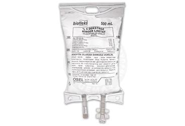 BIOFLEKS %5 DEKSTROZ RINGER LAKTAT ENJEKTABL SOL  (PVC TORBA)   500 ML SETLI