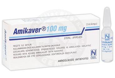 AMIKAVER  100 MG 2ML X 1 AMPUL