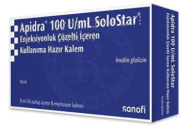 APIDRA 100 U/ML SOLOSTAR ENJEKSIYONLUK COZELTI ICEREN KULLANIMA HAZIR 5 KALEM