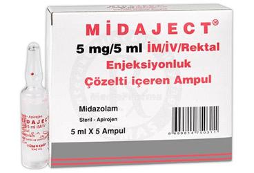 MIDAJECT 5 MG/5 ML IM/IV/REKTAL COZELTI ICEREN 5 AMPUL