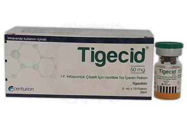 TIGECID 50 MG IV INFUZYON COZ. ICIN LIYOFILIZE TOZ ICEREN 10 FLAKON