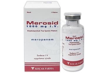 MEROSID 1 GR IV ENJEKTABL TOZ ICEREN 1 FLAKON