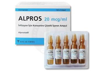 ALPROS 20 MCG/ML INF. ICIN KONSANTRE COZ. ICEREN 1 MLx5 AMPUL