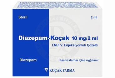 DIAZEPAM-KOÇAK 10 MG/2 MLI.M./I.V. ENJEKSIYONLUK COZELTI (10 AMPUL)