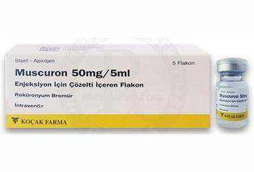 MUSCURON 50 MG/5 ML ENJEKSIYON ICIN COZELTI ICEREN 5 FLAKON