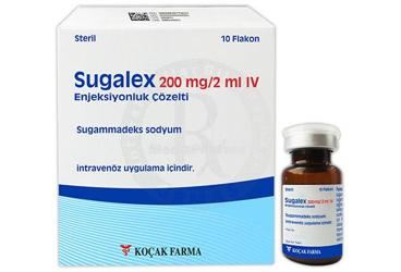 SUGALEX 200 MG/2 ML IV ENJEKSIYONLUK COZELTI (10 FLAKON)