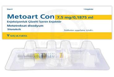 METOART CON  7,5 MG/0,1875 ML ENJEKSIYONLUK COZELTI ICEREN ENJEKTOR ( 1 ENJEKTOR)