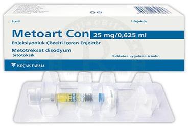 METOART CON 25 MG/ 0,625 ML ENJEKSIYONLUK COZELTI ICEREN ENJEKTOR ( 1 ENJEKTOR)