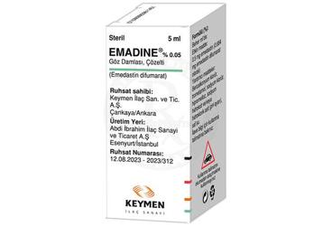 EMADINE % 0,05 5 ML OFTALMIK SOLUSYON