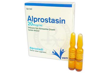 ALPROSTADIL 20 MCG/ML INF. ICIN KONSANTRE COZ. ICEREN 1 MLx5 AMPUL