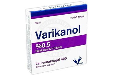VARIKANOL %0.5 ENJEKSIYONLUK COZELTI