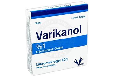 VARIKANOL %1 ENJEKSIYONLUK COZELTI