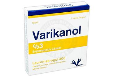 VARIKANOL %3 ENJEKSIYONLUK COZELTI (5 AMPUL)