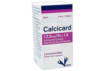 CALCICARD 12,5 MG/5 ML LV. INFUZYONLUK COZELTI HAZIRLAMAK ICIN KONSANTRE