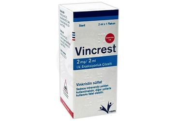 VINCREST 2 MG/2 ML I.V. ENJEKSIYONLUK COZELTI