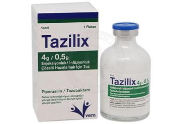 TAZILIX 4 G/0,5 G ENJEKSIYONLUK/INFUZYONLUK COZELTI HAZIRLAMAK ICIN TOZ (1 ADET)