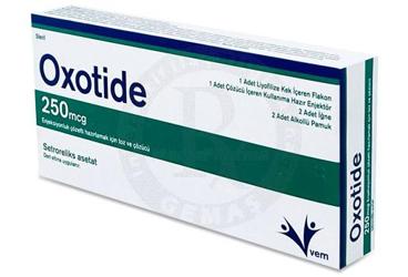 OXOTIDE 250 MCG ENJEKSIYONLUK COZELTI HAZIRLAMAK ICIN  TOZ VE COZUCU (1 FLAKON+1 COZUCU)