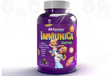 IMMUNICA GUMMY KOLOSTRUM VE BETA GLUKAN ICEREN TAKVIYE EDICI GIDA CIGNEME TABLETI 60 tablet