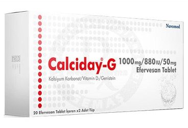 CALCIDAY G 1000 MG/880 IU/50 MG EFERVESAN TABLET (40 ADET)