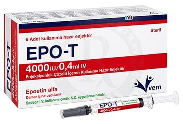 EPO-T 4000 IU/0,4 ML IV ENJEKSIYONLUK COZELTI ICEREN KULLANIMA HAZIR ENJEKTOR (6 ADET)
