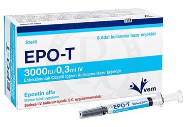 EPO-T 3000 IU/0,3 ML IV ENJEKSIYONLUK COZELTI ICEREN KULLANIMA HAZIR ENJEKTOR (6 ADET)