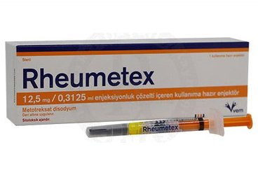 RHEUMETEX 12,5 MG/0,3125 ML ENJEKSIYONLUKCOZELTI ICEREN KULLANIMA HAZIR ENJEKTOR (1 ADET)