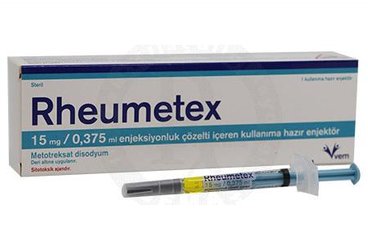 RHEUMETEX 15 MG/0,375 ML ENJEKSIYONLUK COZELTI ICEREN KULLANIMA HAZIR ENJEKTOR (1 ADET)