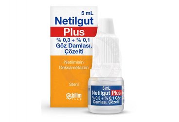 NETILGUT PLUS % 0,3 + % 0,1 GOZ DAMLASI, COZELTI (5 ML)