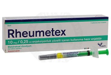 RHEUMETEX 10 MG/0,25 ML ENJEKSIYONLUK COZELTI ICEREN KULLANIMA HAZIR ENJEKTOR (1 ADET)