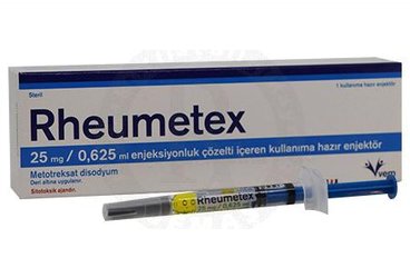 RHEUMETEX 25 MG/0,625 ML ENJEKSIYONLUK COZELTI ICEREN KULLANIMA HAZIR ENJEKTOR (1 ADET)