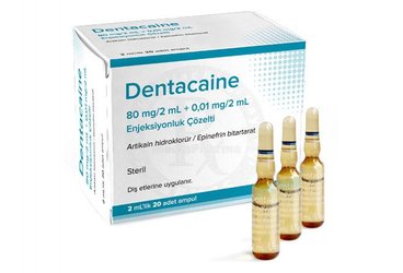 DENTACAINE 80 MG/2 ML+0,01 MG/2 ML ENJEKSIYONLUK COZELTI (20 ADET)