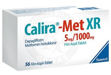 CALIRA-MET XR 5 MG/1000 MG FILM KAPLI TABLET (56 TABLET)