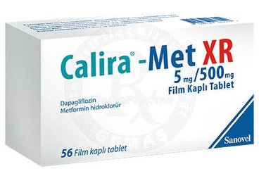 CALIRA-MET XR 5 MG/500 MG FILM KAPLI TABLET (56 TABLET)