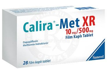 CALIRA-MET XR 10 MG/500 MG FILM KAPLI TABLET (56 TABLET)