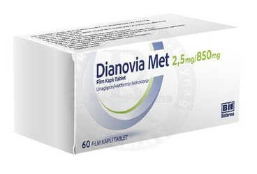 DIANOVIA MET 2,5 MG/850 MG FILM KAPLI TABLET (60 TABLET)