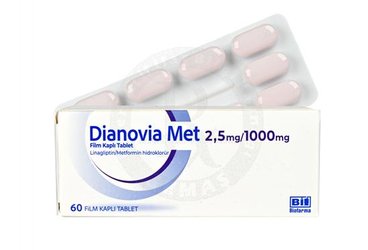 DIANOVIA MET 2,5 MG/1000 MG FILM KAPLI TABLET (60 TABLET)