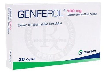 GENFEROL 100 MG GASTROREZISTAN SERT KAPSUL (30 KAPSUL)