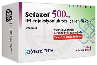 SEFAZOL 500 MG IM ENJEKSIYONLUK TOZ ICEREN FLAKON (1 FLAKON,1 AMPUL)