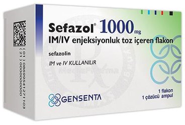 SEFAZOL 1000 MG IM/IV ENJEKSIYONLUK TOZ ICEREN FLAKON ( 1 FLAKON,1 AMPUL)