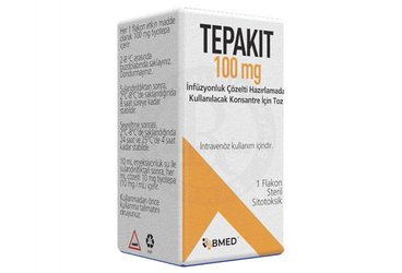 TEPAKIT 100 MG INFUZYONLUK COZELTI HAZIRLAMADA KULLANILACAK KONSANTRE ICIN TOZ