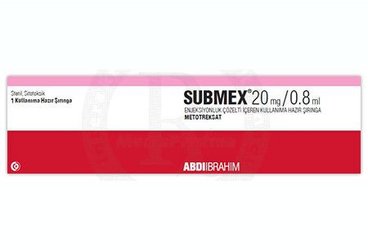 SUBMEX 20 MG/0.8 ML ENJEKSIYONLUK COZELTI ICEREN KULLANIMA HAZIR SIRINGA (1 SIRINGA)