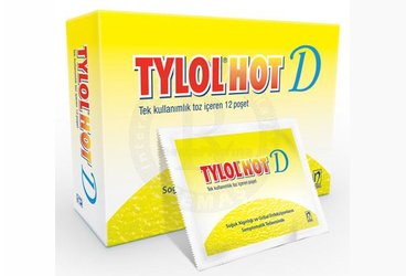 TYLOL HOT D 500 MG + 60 MG + 4 MG / 5 G TEK KULLANIMLIK ORAL COZELTI HAZIRLAMAK ICIN TOZ 12 POSET