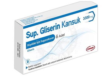 GLISERIN KANSUK 3300 MG YETISKINLER ICIN SUPOZITUVAR 
